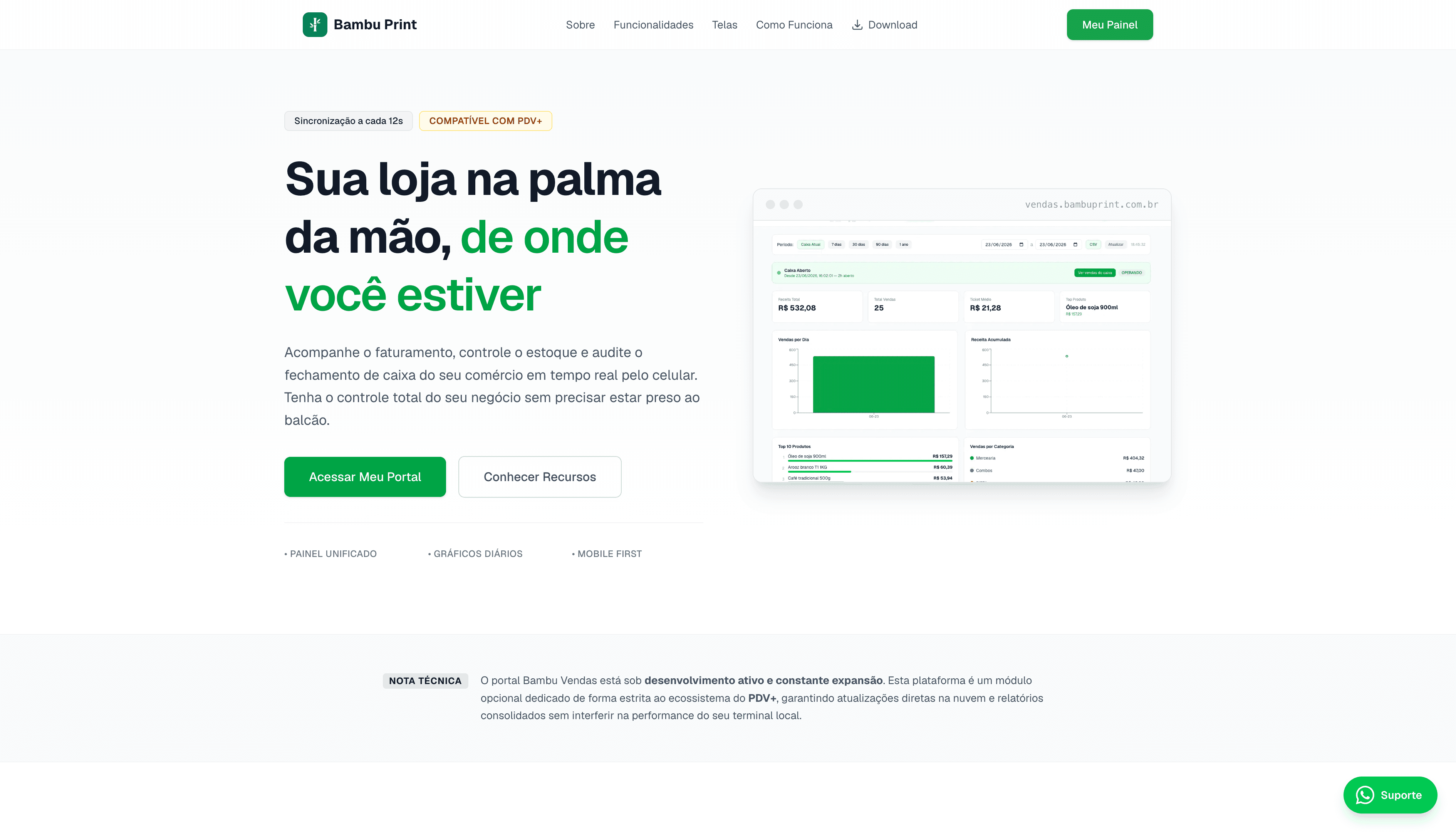 Captura de tela do projeto Bambu Print